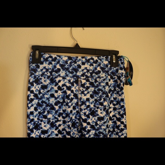 New W Tags ruched Capri spandex leggings tights S - Picture 5 of 8